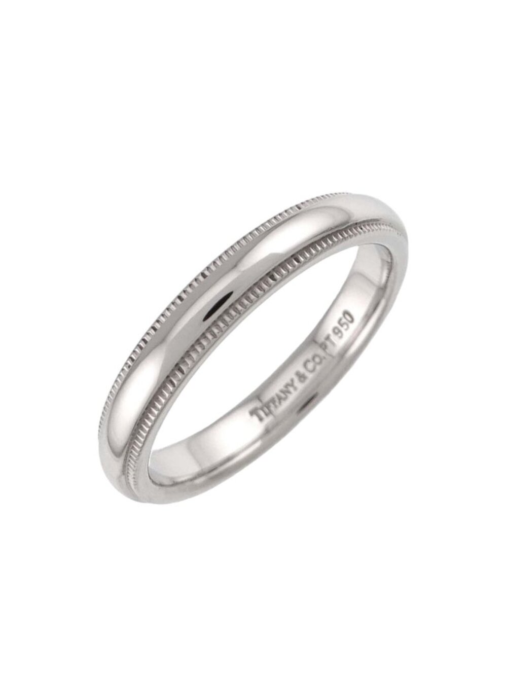 Tiffany & Co Milgrain Ring Platinum Together